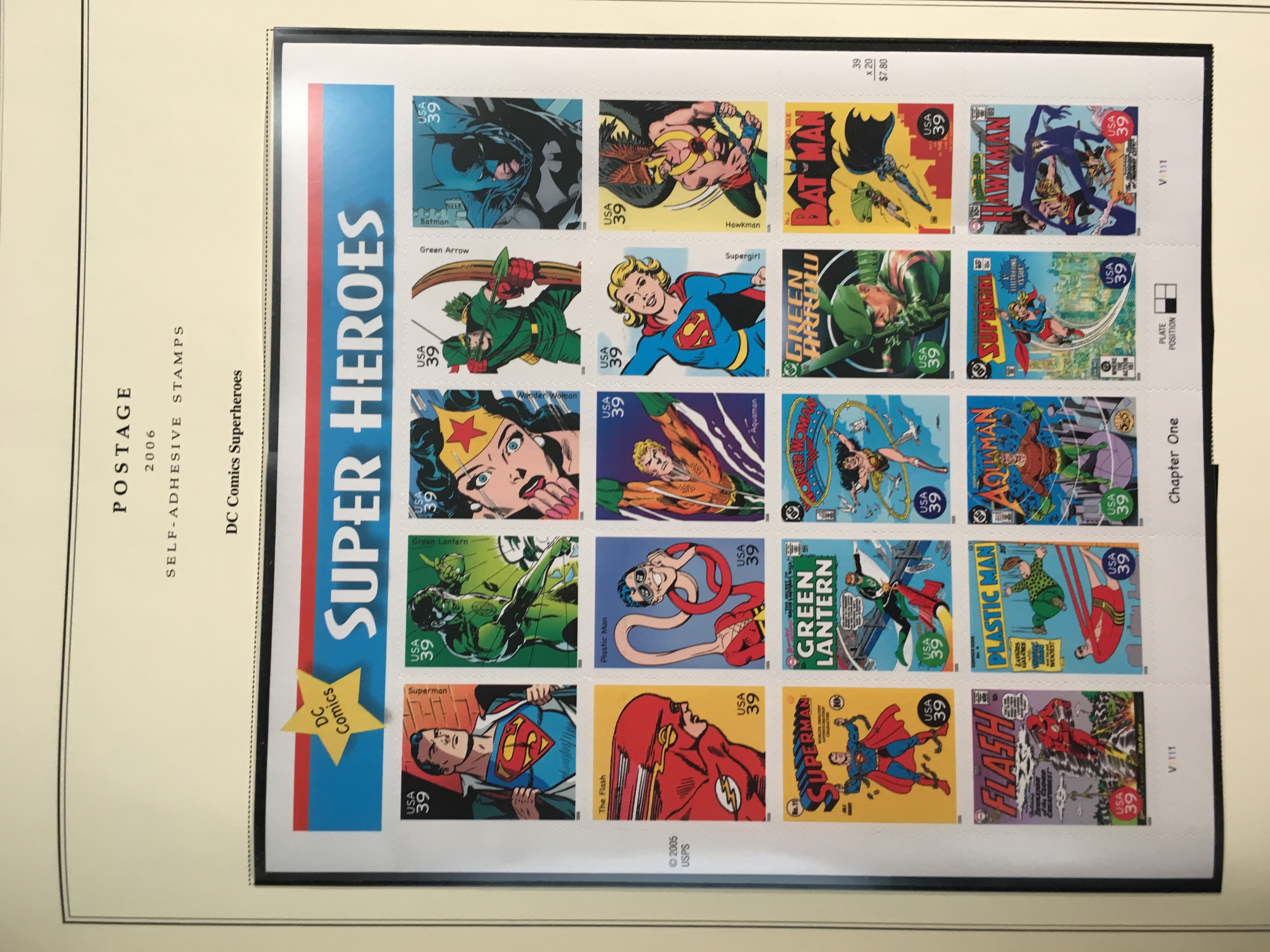 DC Super Hero Stamps